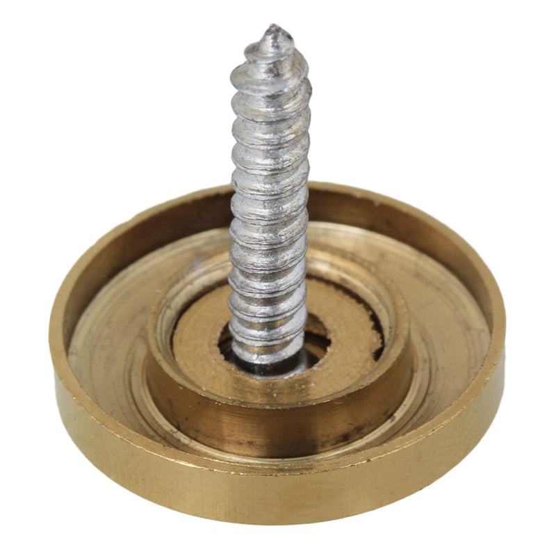 [Australia - AusPower] - RDEXP 20mm Dia Golden Decorative Mirror Table Brass Round Screw Cap Nails Home Decor Wardrobes Furniture Fittings Pack of 8 