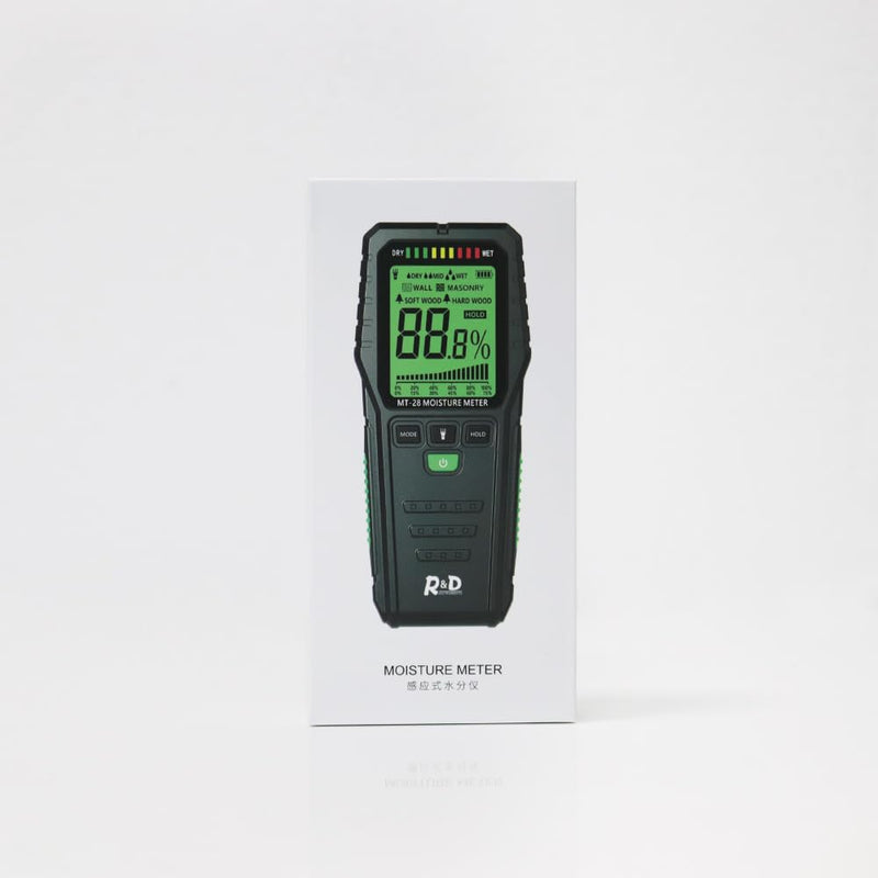 [Australia - AusPower] - Pinless Moisture Meters Non-Invasive Digital Wood Moisture Tester Water Leak Detector for Wall,Lumber, building,Firewood,Humidity Tester (BLACK) Black 