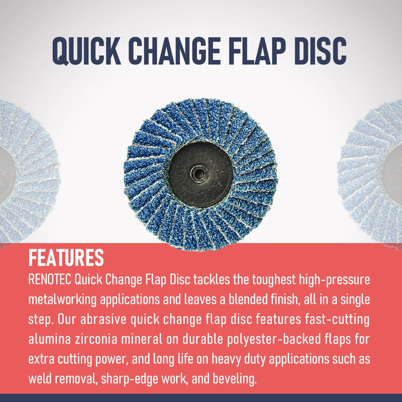 [Australia - AusPower] - 30 Pcs 2 Inch Mini Flap Disc, Assorted 40/60/80 Set, High Density Zirconia Grinding Flap Disc, with 1/4 inch Shank Holder, On Metal Grinding, for Angle Die Grinder (Pack of 30) Flap Disc Set 