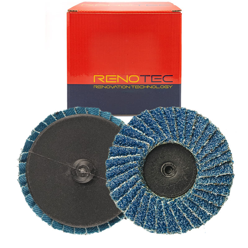 [Australia - AusPower] - 30 Pcs 2 Inch Mini Flap Disc, Assorted 40/60/80 Set, High Density Zirconia Grinding Flap Disc, with 1/4 inch Shank Holder, On Metal Grinding, for Angle Die Grinder (Pack of 30) Flap Disc Set 