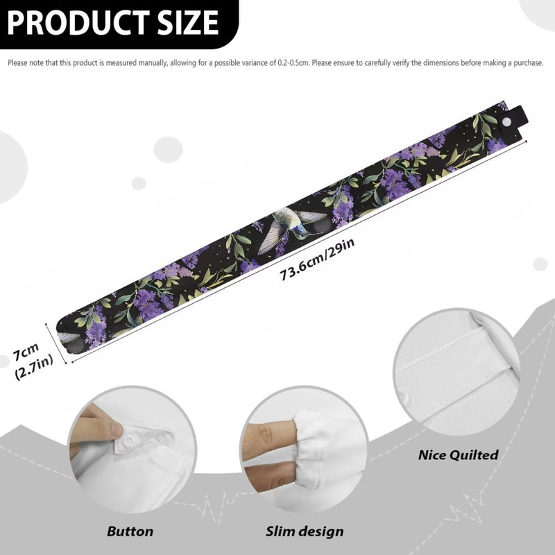 [Australia - AusPower] - Rnyleeg Lavender Hummingbird Stethoscope Covers for Nurses Black Stretchy Slim Looking Stethoscope Cover Sleeve Stethoscope Accessories 1 
