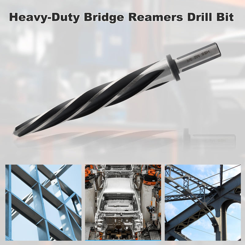 [Australia - AusPower] - Rocaris 5/8" M2 HSS Taper Chucking Reamer Drill Bit, Taper Reamer Drill Bit for Steel, Alloy, Aluminum, Wood, Plastic 5/8" 1 