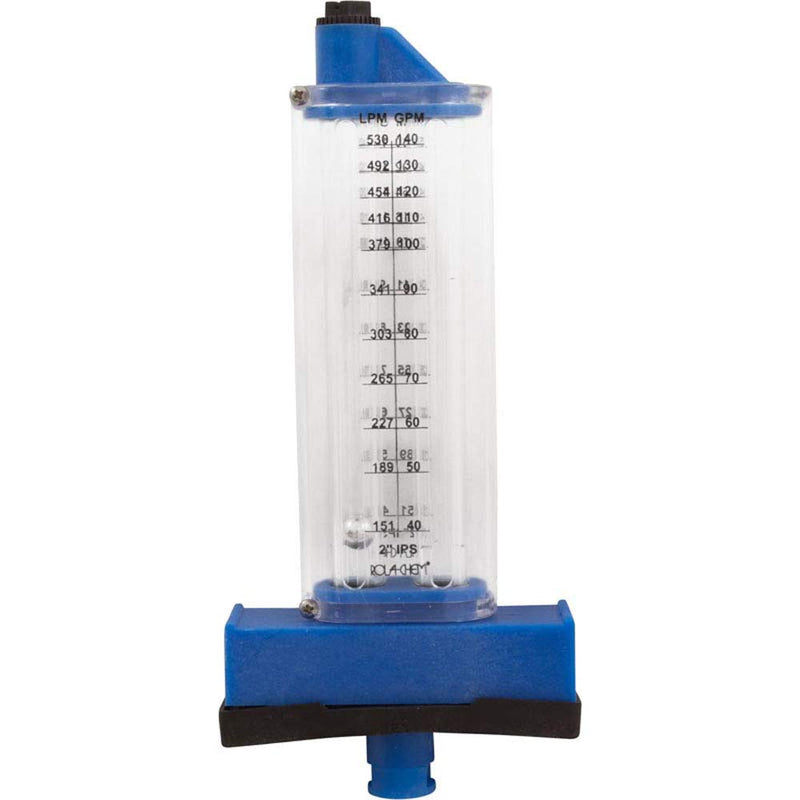 [Australia - AusPower] - Rola-Chem Flowmeter Top Mount 570351T, 40-140 GPM, PVC Flow Meter for 2" Pipe, Accurate Flow Rate Measurement for Residential Swimming Pools 