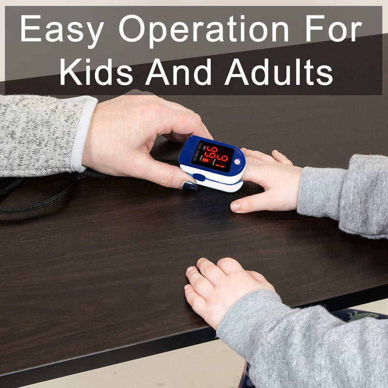 [Australia - AusPower] - Roscoe Medical Finger Pulse Oximeter Oxygen Saturation Monitor - Pulse Ox Fingertip o2 Monitor for Pediatric and Adult - Sports and Aviation Use Only 