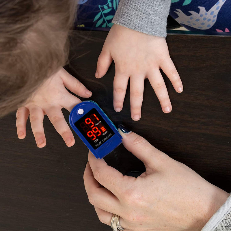 [Australia - AusPower] - Roscoe Medical Finger Pulse Oximeter Oxygen Saturation Monitor - Pulse Ox Fingertip o2 Monitor for Pediatric and Adult - Sports and Aviation Use Only 