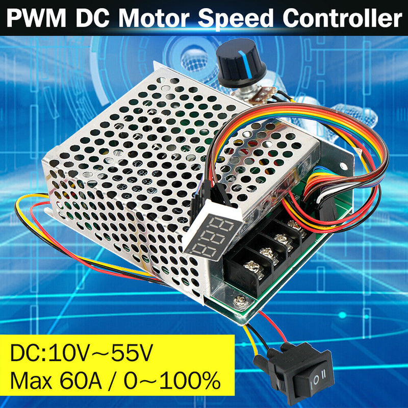 Speed Controller with Reverse, 60a Dc Motor Speed Controller, Forward and Reverse Speed Controller, Dc Motor Speed Controller Reverse Direction with Digital Display for Controlling Electric Motor