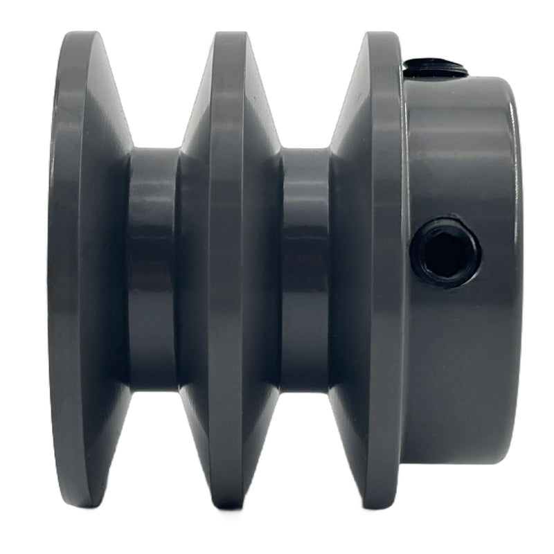 [Australia - AusPower] - 2AK20-5/8 Double Groove Fixed Bore V Belt Pulley,2 inch Outsid Dia,5/8 inch bore,Mechanical Pulleys Cast Iron for A AX 3L 4L V-Belts 