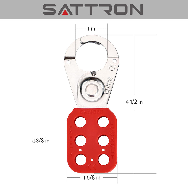 [Australia - AusPower] - Lock Out Tag Out Hasp, 6 Pcs Red Lockout Hasp, Tamper-Proof and Impact-Resistant Loto Hasp with 6 Holes Interlock 6pcs Lockout Hasp 