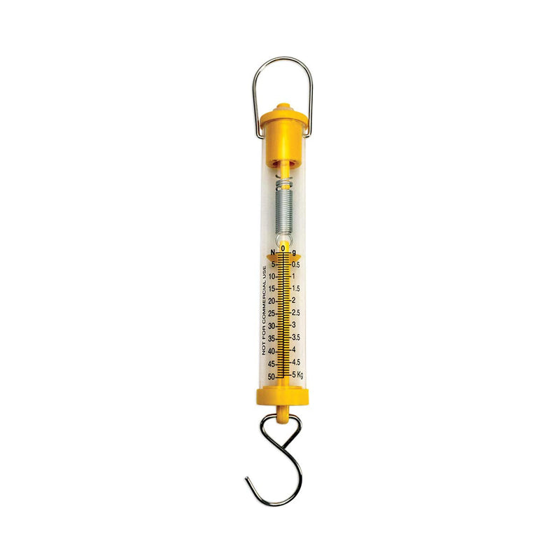 [Australia - AusPower] - Newton Force Meter Spring Scale - Max Capacity 5000g/50N, Dual Scale Labeled Yellow Scale (1) 1 