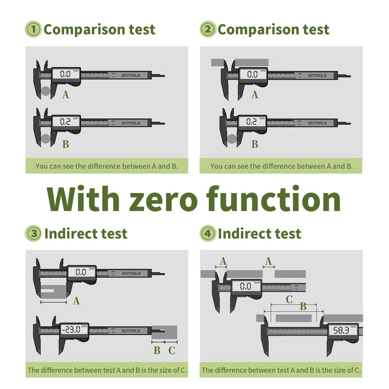 [Australia - AusPower] - All-Metal Digital Caliper 0-12" Measuring Tool, Micrometer Caliper with Auto-Off Feature, Interchangeable Between inches and millimeters for DIY/Household and 3D Printing HKZ300 