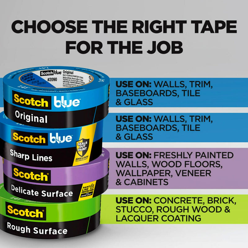 [Australia - AusPower] - ScotchBlue Original Painter's Tape, 0.94 Inches x 60 Yards, 3 Rolls, Blue, Protects Surfaces and Removes Easily, For Indoor and Outdoor Use Pack of 1 