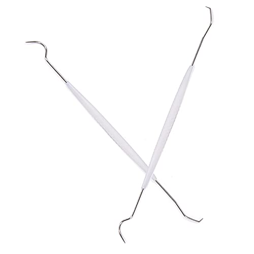 [Australia - AusPower] - 100pcs Disposable Dental Explorers Sterilized Double Ends Probe Hook Pick Stainless Steel Explorer 