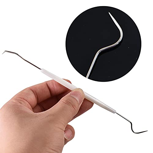 [Australia - AusPower] - 100pcs Disposable Dental Explorers Sterilized Double Ends Probe Hook Pick Stainless Steel Explorer 