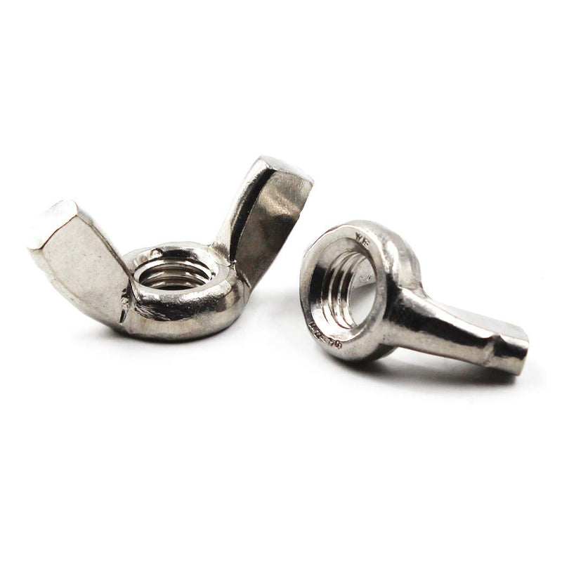 [Australia - AusPower] - M3(1/8")304 Stainless Steel Butterfly Wing Nut Set DIN315 Hand Twist Tighten Hardware Nut Fasteners Parts(20PCS) M3 