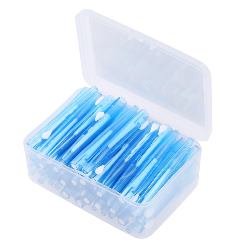 [Australia - AusPower] - Interdental Slim Brush Anself 60Pcs Dental Floss Picks Refill Inter-Dental Brush Teeth Stick Toothpick Flosser for Oral Deep Clean Health Care 