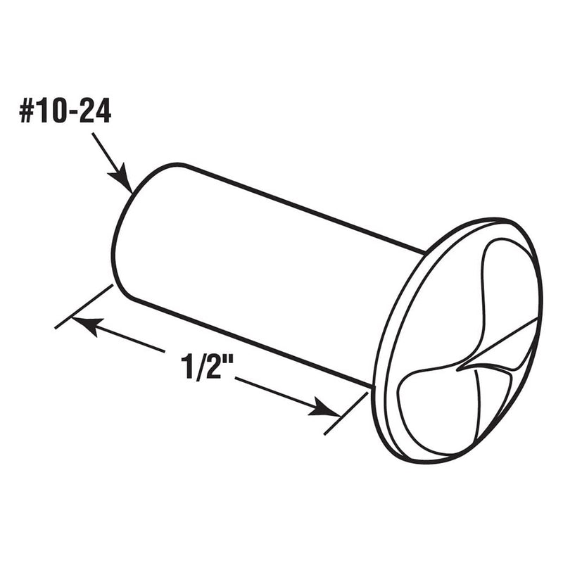 [Australia - AusPower] - Prime-Line 651-0648 One Way Barrel Nut, #10-24 x 1/2 In., Chrome Plated Steel (100 Pack) 