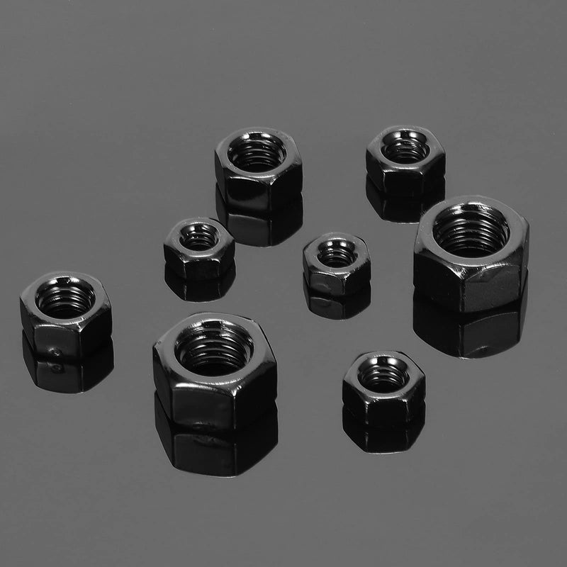 [Australia - AusPower] - 1/4-20 Hex Nuts 100Pcs 304 Stainless Steel 18-8, Full Thread, Hex Drive, Bright Finish, Black Oxide by SG TZH 100 1/4-20 