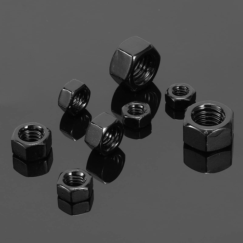 [Australia - AusPower] - 1/4-20 Hex Nuts 100Pcs 304 Stainless Steel 18-8, Full Thread, Hex Drive, Bright Finish, Black Oxide by SG TZH 100 1/4-20 