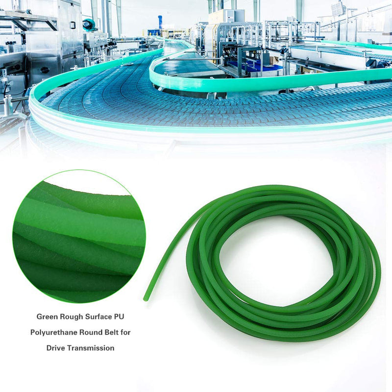 [Australia - AusPower] - Polyurethane Round Round Belt Polyurethane Belt Conveyor Belt Conveyor for Drive Transmission(5mm*10m) 5mm*10m 