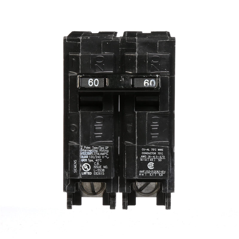 [Australia - AusPower] - Siemens Q260 60-Amp Double Pole Type QP Circuit Breaker, black 