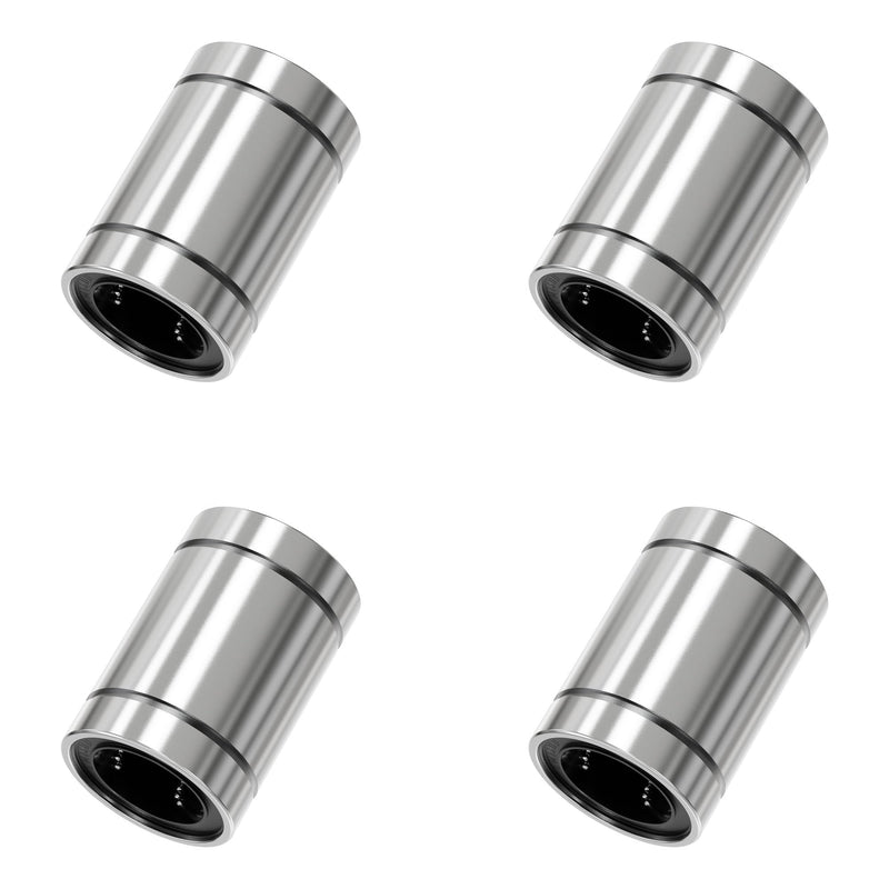 [Australia - AusPower] - 4PCS LM16UU Linear Ball Bearings, 16mm Bore Dia, 28mm OD, 37mm Length with Double Side Rubber Seal Linear Rail for CNC,3D Printer 