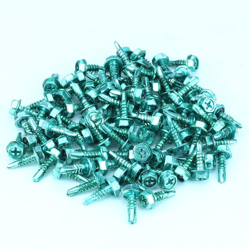 [Australia - AusPower] - Skywalker #10 Self-Tapping Hex/Phillips/Slotted/Square Head Ground Screws (Box of 100 in Green) 