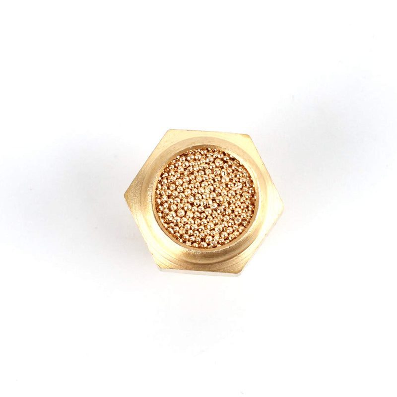 [Australia - AusPower] - SNS PSV-N01 Male Thread 1/8 NPT Brass Pneumatic Exhaust Muffler Silencer 10 PCS Per Pack 