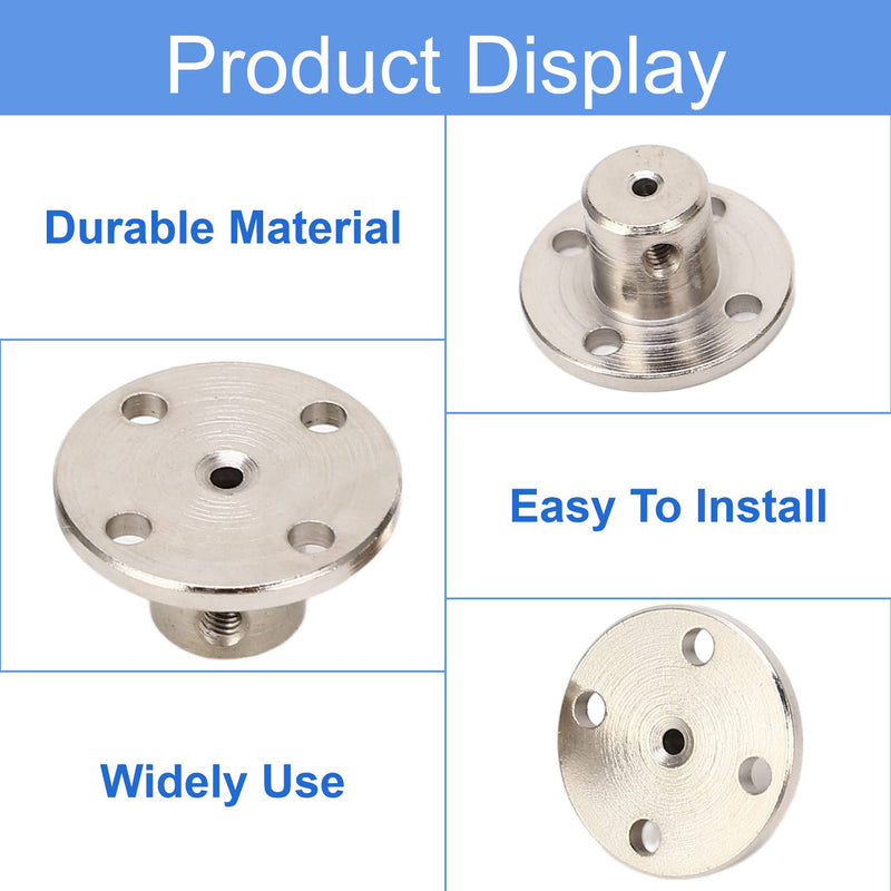 [Australia - AusPower] - 5 Pack 2mm Flange Coupling Connector, Steel Model Coupler Accessory, Shaft Axis Fittings for DIY RC Model Motors, Hardware, High Hardness Coupling Connector, Silver 