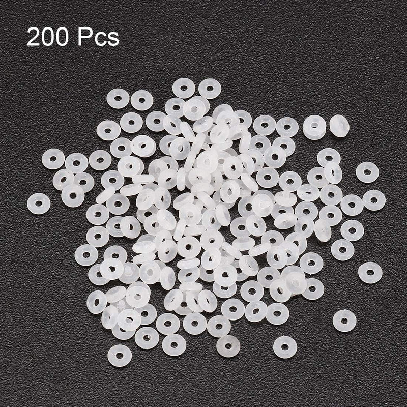 [Australia - AusPower] - uxcell Silicone O-Rings, 3mm OD 1mm ID 1mm Width VMQ Seal Gasket for Compressor Valves Pipe Repair, White, Pack of 200 