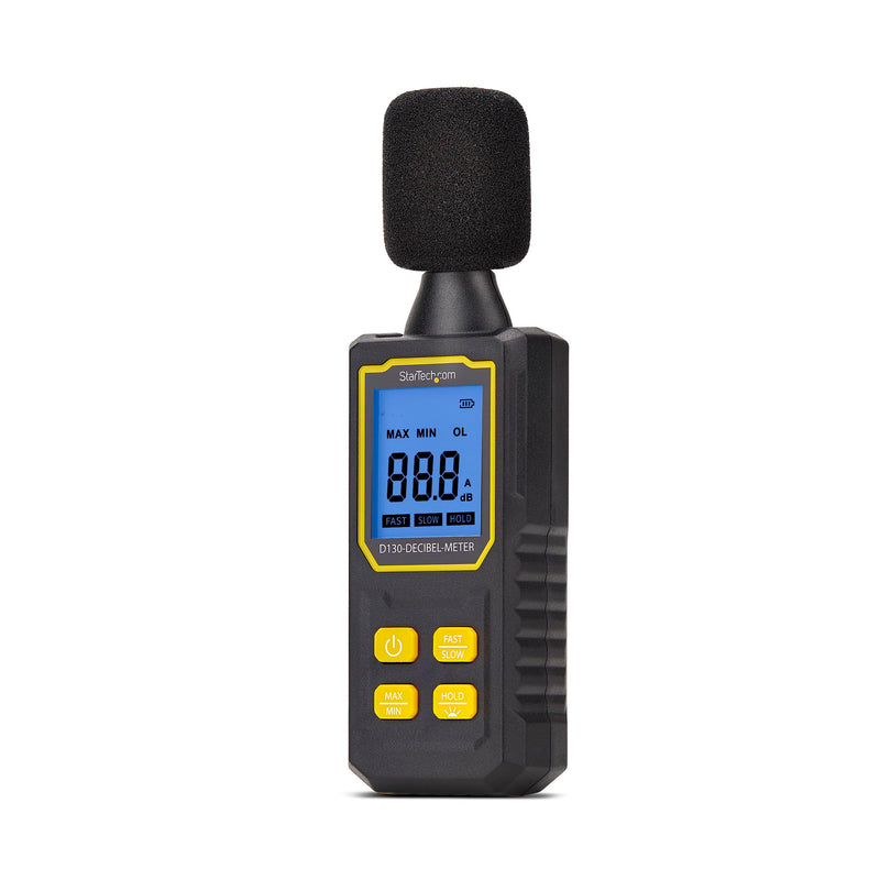 [Australia - AusPower] - StarTech.com Handheld Digital Sound Meter w/Large LCD, Noise/Decibel Level Reader for Server Rooms/Offices, Audio Monitor 