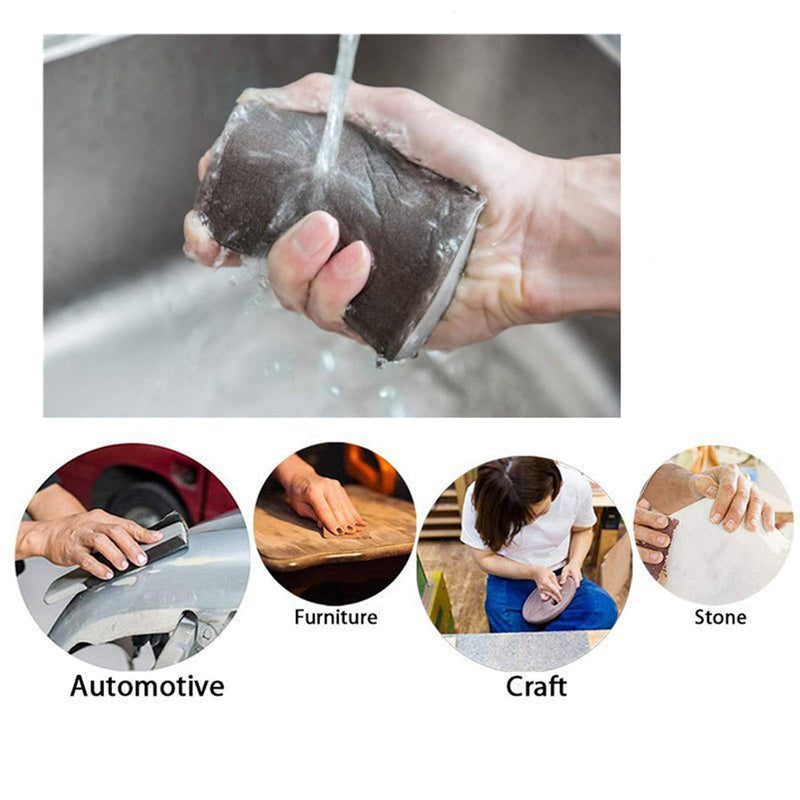 [Australia - AusPower] - 5 pieces sanding sponge, coarse/medium/fine/superfine, 5 different specifications, sanding pads assortment for wood, metal, wall foam, drywall Mix Körnung 