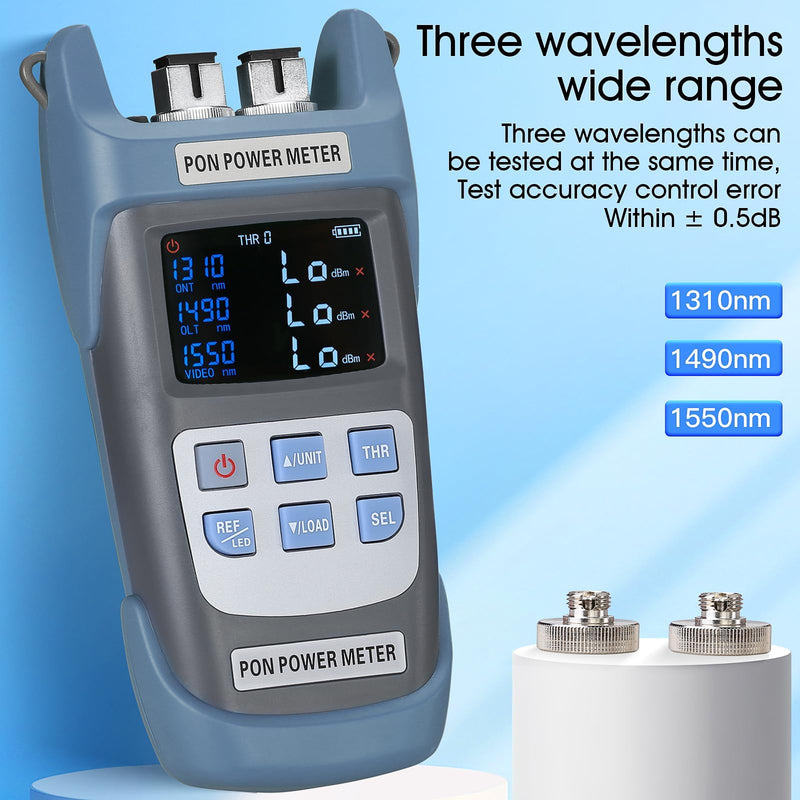 [Australia - AusPower] - Fiber Optic PON Optical Power Meter A-330U SCUPC FCUPC Interface PON Network Tester 1310nm 1490nm 1550nm Fiber Network Tester PON Optical Power Meter Testing Tool 