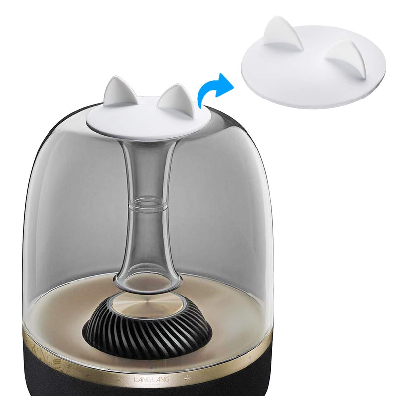 [Australia - AusPower] - SoundSticks III Speaker Anti-dust Cover - Silicone Lip for Harman Kardon Soundsticks II, III and Aura Studio 1, 2 Bluetooth Transparent Speaker System (Cat White) 