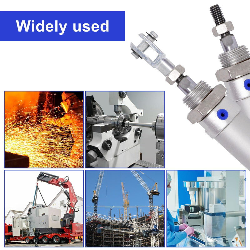 [Australia - AusPower] - Pneumatic Cylinder 25mm Bore 250mm Stroke, Mini Pneumatic Air Cylinders Double Action Single Rod Air Cylinder with Y Connector & 4 Pcs Pneumatic Quick Fitting (MAL25x250) 