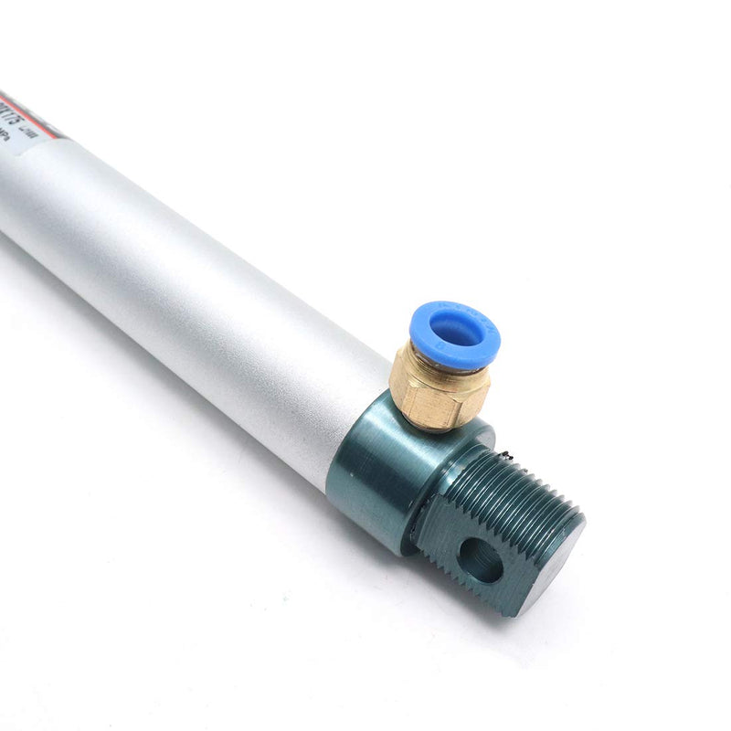 [Australia - AusPower] - Air Cylinder 20mm Bore 175 Stroke Pneumatic Cylinder Single Rod Dual Action with Y Connector and 4Pcs Pneumatic Quick Fitting MAL20*175 