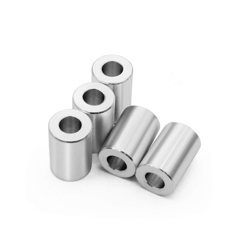[Australia - AusPower] - 20pcs Aluminum Spacers 1/2-in O.D. x 1/4-in I.D. x 3/4-in Length Smooth Spacer Bushings 1/2ODx1/4IDx3/4L 