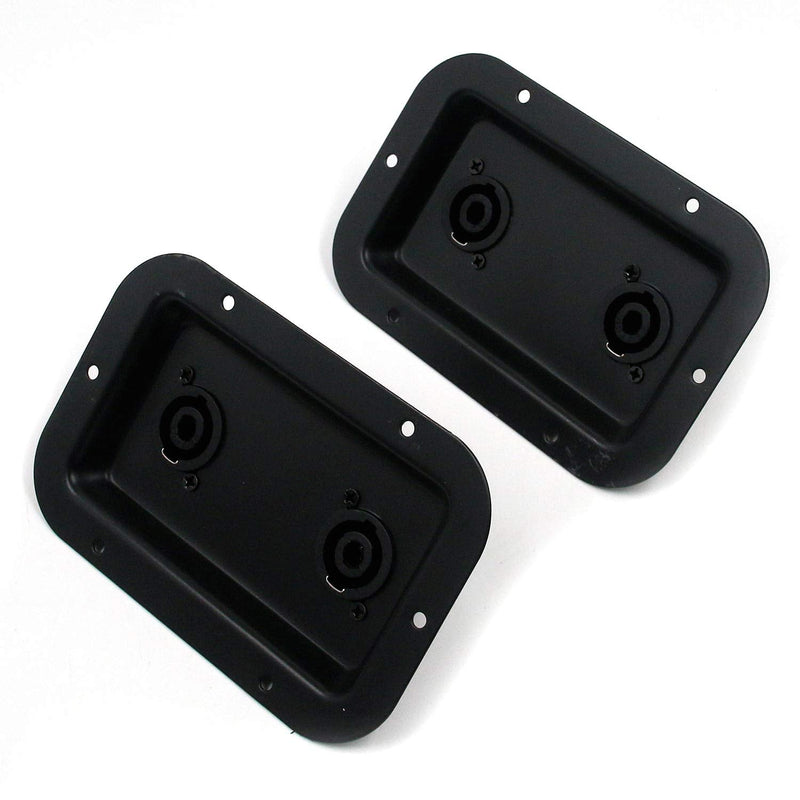 [Australia - AusPower] - T Tulead Speaker Jack Plate Audio Dual Speakon Plates Iron,5.35"x3.5",Pack of 2 with Mounting Screws 