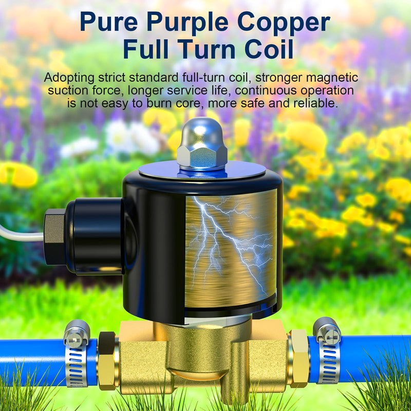 [Australia - AusPower] - TAILONZ PNEUMATIC 3/8 Inch NPT DC12V Brass Electric Solenoid Valve 2W040-10 Normally Closed Water, Air, Diesel 3/8" 