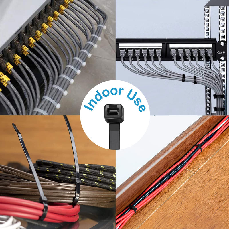 [Australia - AusPower] - Zip Ties 12 inch, Black Zip Ties 100 pack, 40lb, Cable Ties, Self-locking Wire ties for indoor and outdoor use, by Tantti 12" (100 Pack) 