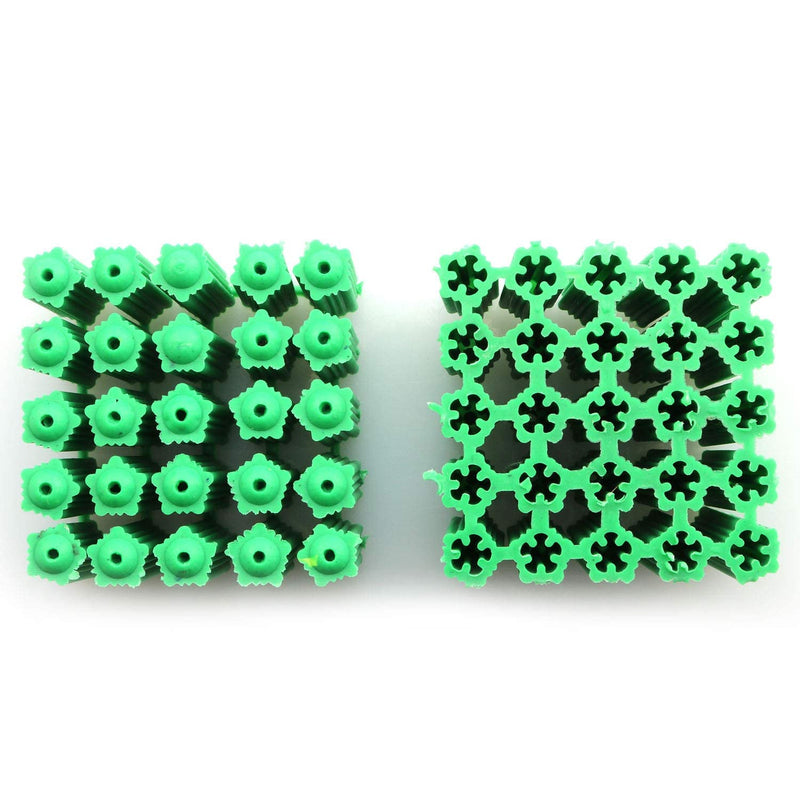 [Australia - AusPower] - 200pcs Green Plastic Masonry Screw Fixing Wall Anchor Drywall Plugs Anchors(6mm+8mm) 