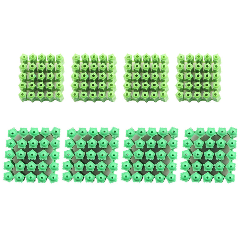 [Australia - AusPower] - 200pcs Green Plastic Masonry Screw Fixing Wall Anchor Drywall Plugs Anchors(6mm+8mm) 