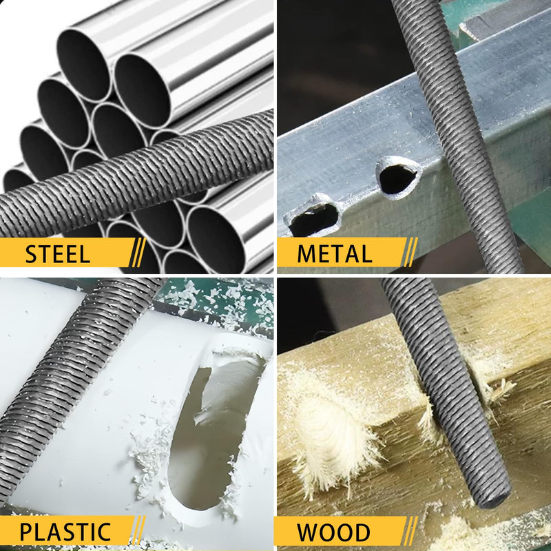 [Australia - AusPower] - TARIST 200 mm Round Metal File, Professional Rat Tail File Made of Carbon Steel, Tool Sharpener for Professionals and DIY Enthusiasts 200mm 