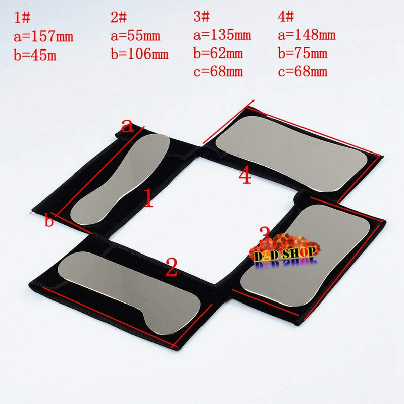 [Australia - AusPower] - 4 x Dental Intraoral Clinic Stainless Steel Photography Mirrors & 10PCS Mouth Opener 