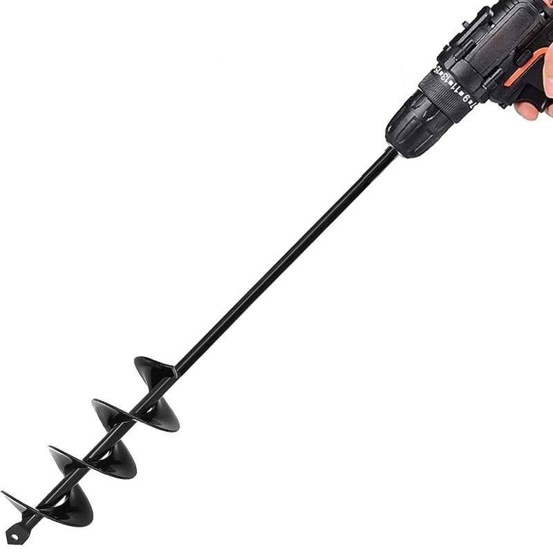 [Australia - AusPower] - TCBWFY Auger Drill Bit 2x14.6inch Garden Plant Flower Bulb Auger Rapid Planter Bulb & Bedding Plant Auger for 3/8" Hex Drive Earth Drill Fence Post Umbrella Hole Digger 2"x14.6" 