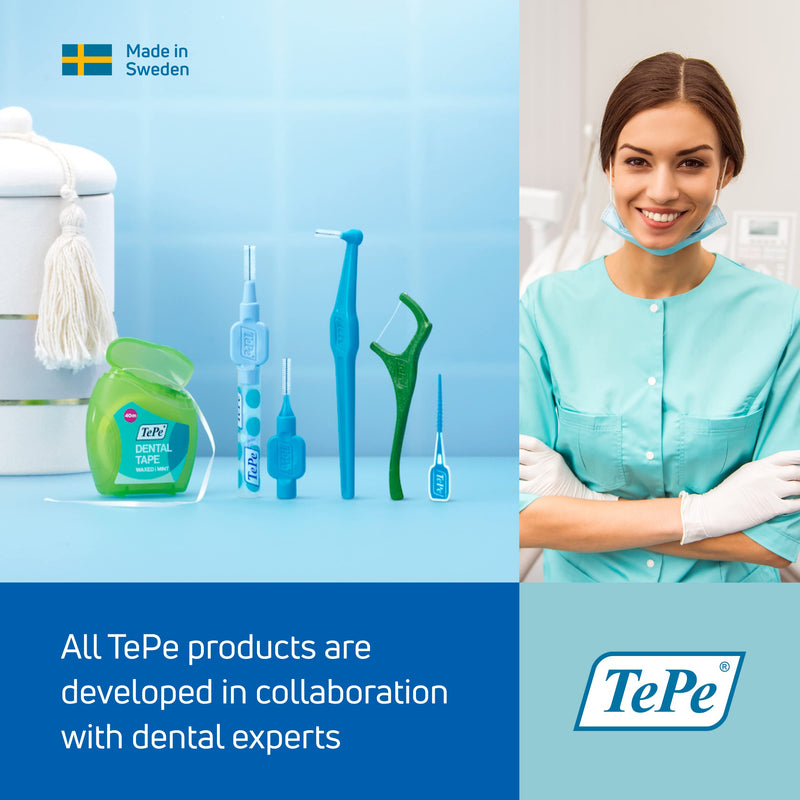 [Australia - AusPower] - TEPE Interdental Brush Original, Soft Dental Brush for Teeth Cleaning, Pack of 25, 0.7 mm, Medium Gaps, Yellow, Size 4 25 Count (Pack of 1) 