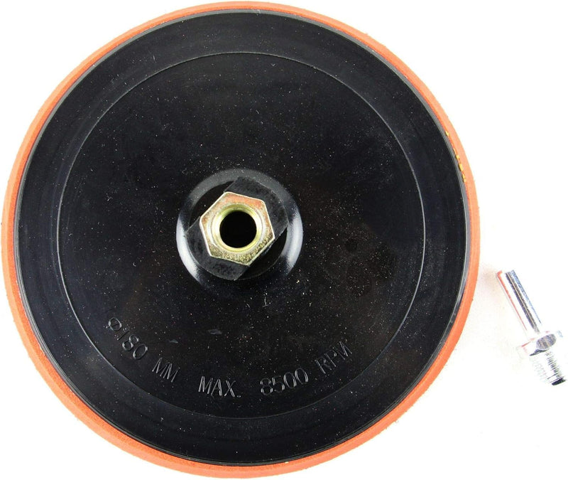 [Australia - AusPower] - Sanding disc for angle grinders with Velcro fastener - 100 mm/115 mm/125 mm/150 mm/180 mm - centre connection 45 mm with support nut 12 mm (100 mm, plastic) 