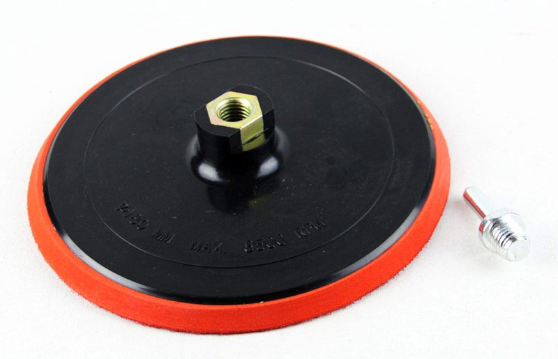 [Australia - AusPower] - Sanding disc for angle grinders with Velcro fastener - 100 mm/115 mm/125 mm/150 mm/180 mm - centre connection 45 mm with support nut 12 mm (100 mm, plastic) 