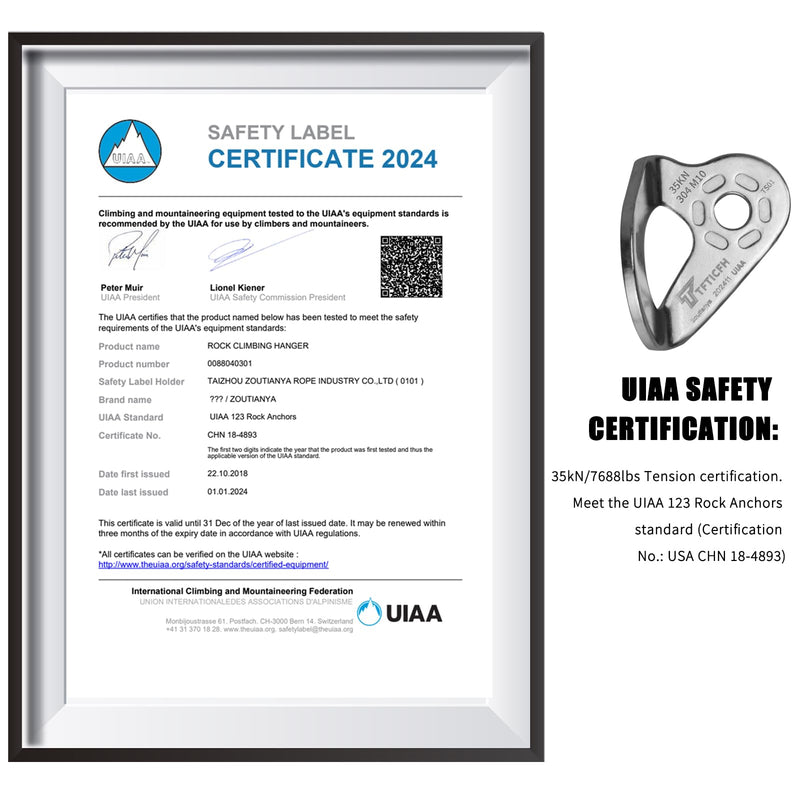 [Australia - AusPower] - 35kN UIAA Certified Heavy Duty Stainless Steel Climbing Bolt Hangers & Expansion Bolts Set, M10, Silver, 5pc Bolt Hanger+Bolt-5pc 10mm 