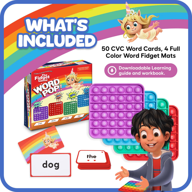 [Australia - AusPower] - Word Pop CVC Words - Learn to Read in Weeks - Multisensory Reading & Phonics Interactive Tools Ideal for Pre Kindergarten to 1st Grade Word Pop 