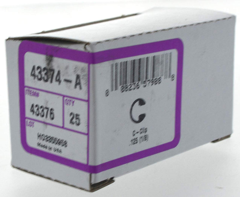 [Australia - AusPower] - 43376 1/8-Inch C-Clip, 25-Pack,Gray Gray 